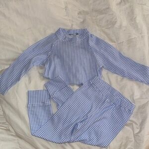 HILL HOUSE HOME Blue Gingham Pajamas size: 2 never worn